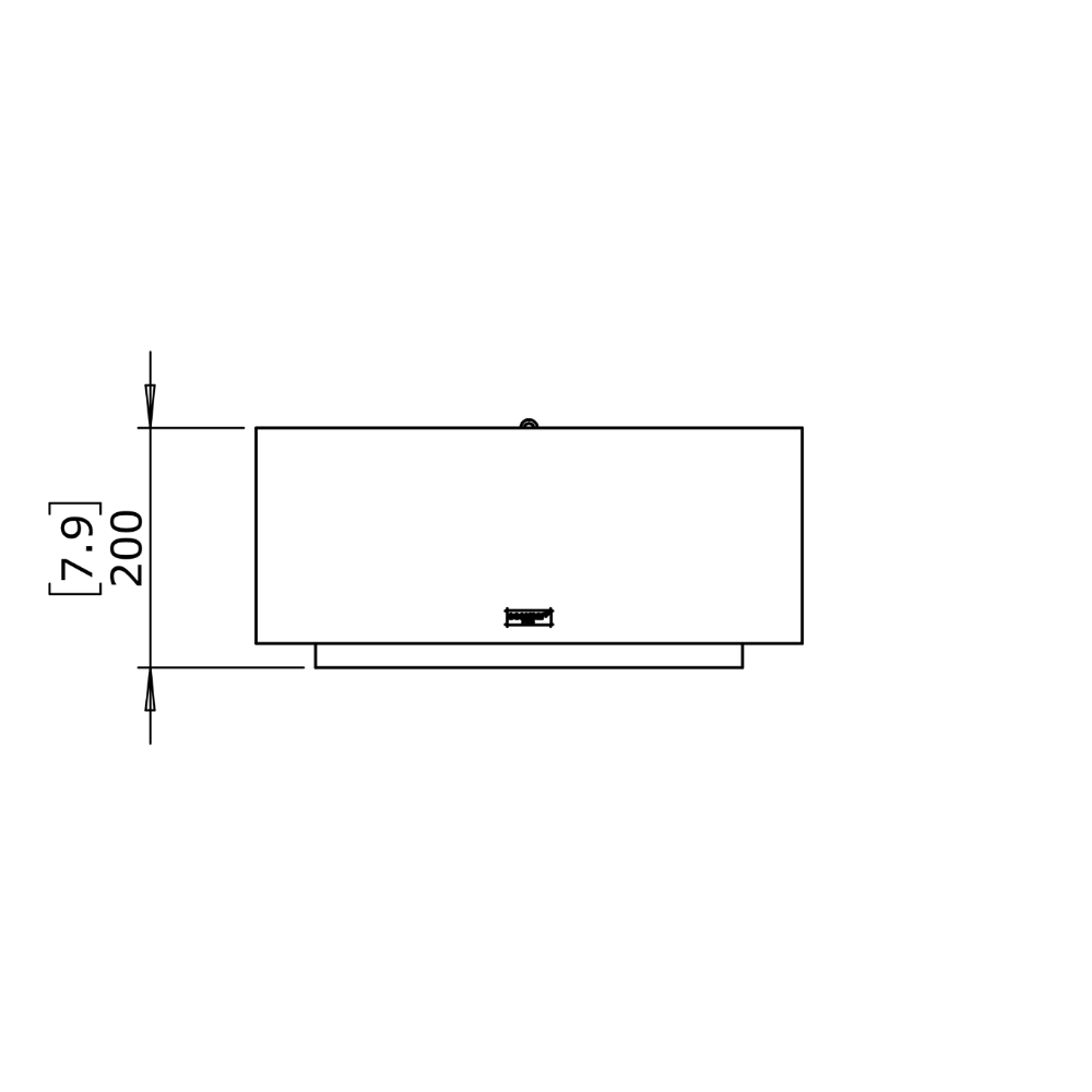 grate 18 ethanol fireplace for traditional fireplaces Technical Drawing Front View