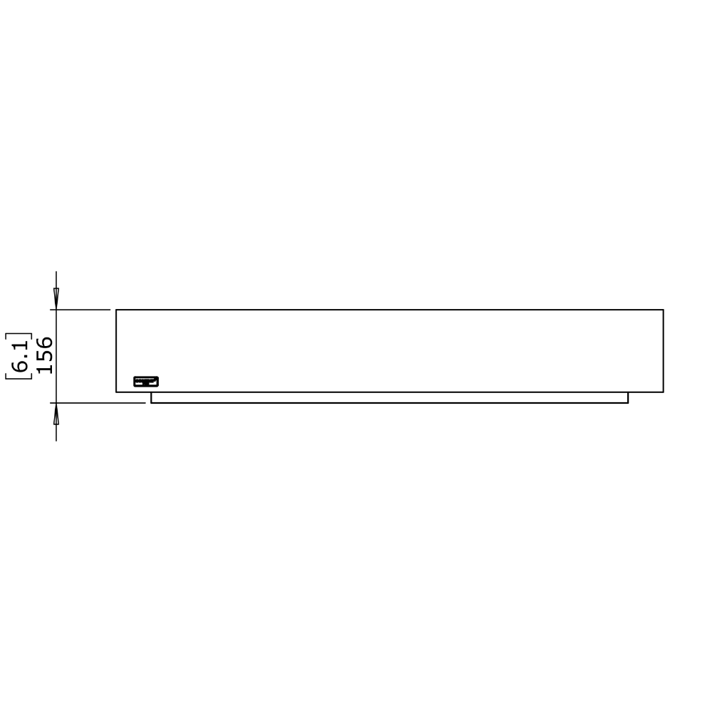 grate 36 ethanol fireplace for traditional fireplaces Technical Drawing Front View