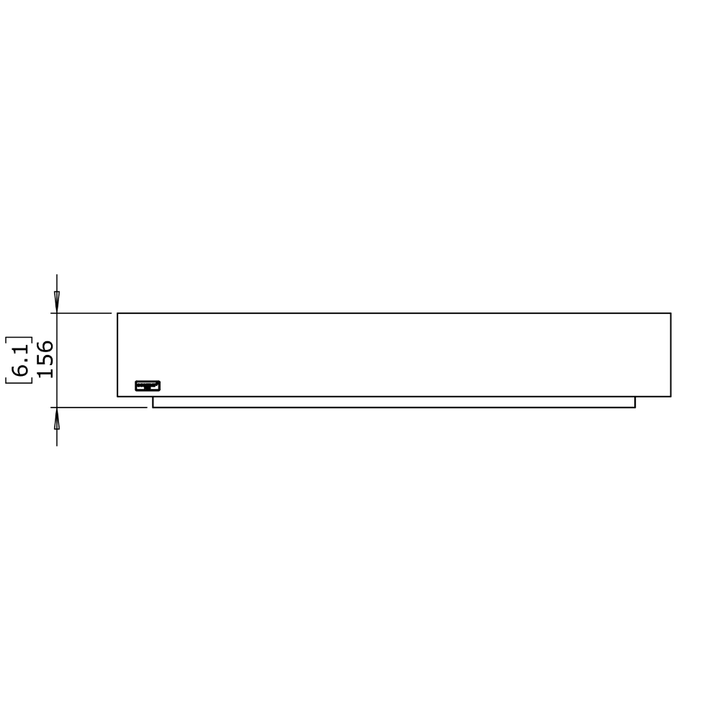 grate 36 ethanol fireplace for traditional fireplaces Technical Drawing Front View