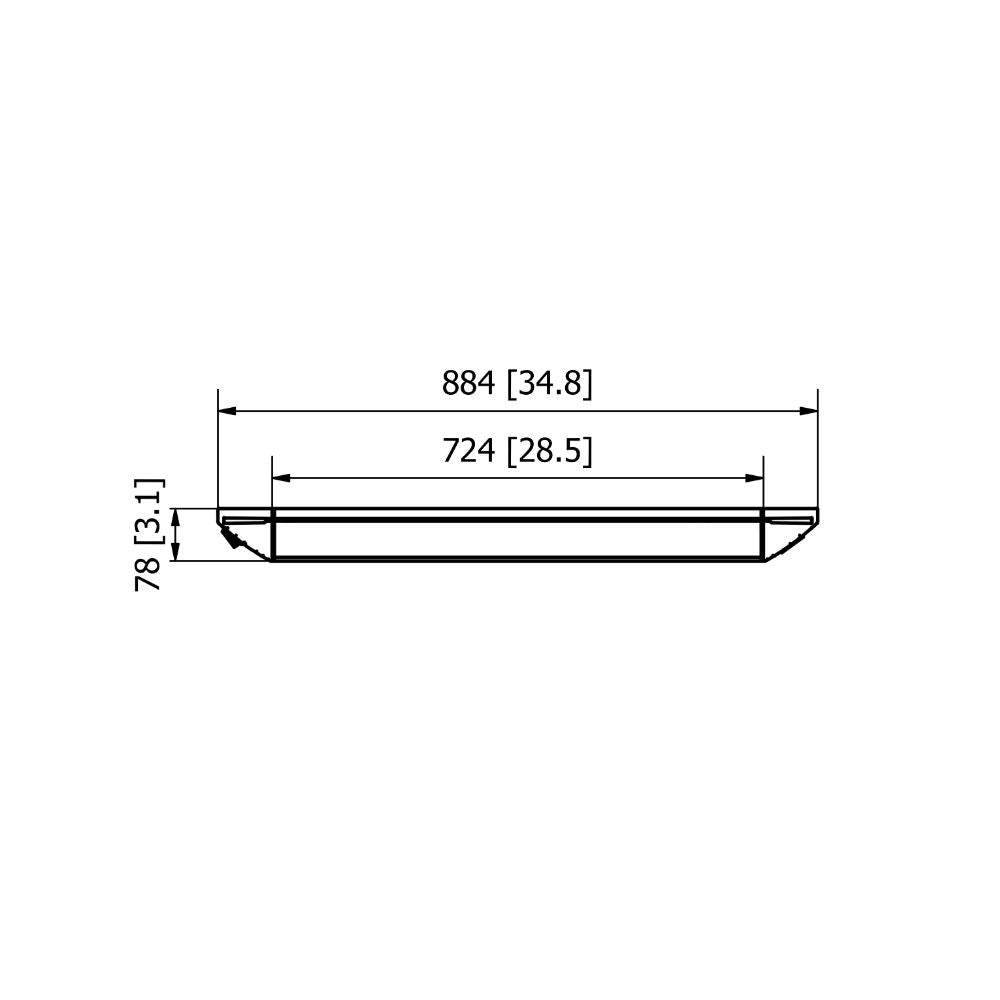 heatscope spot 2800w electric radiant heater technical drawing top