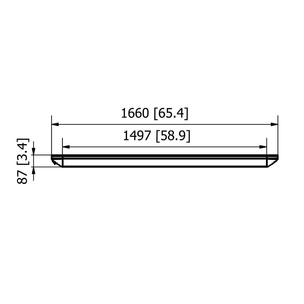 heatscope vision 3200w electric radiant heater technical drawing front