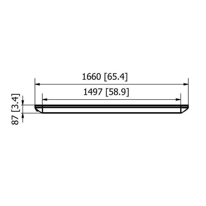 heatscope vision 3200w electric radiant heater technical drawing front