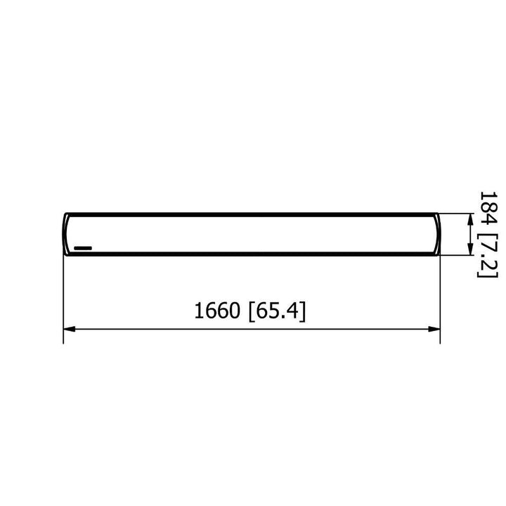 heatscope vision 3200w electric radiant heater technical drawing top