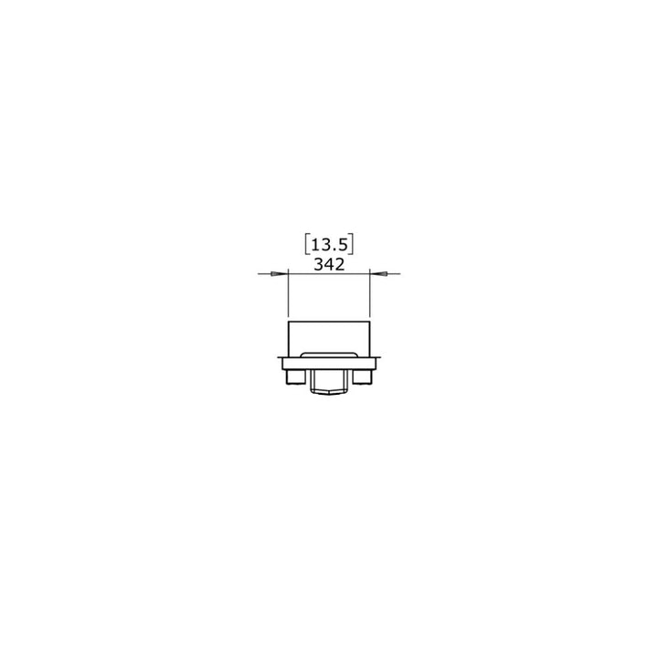 linear 130 ethanol burner kit Technical Drawing Side View