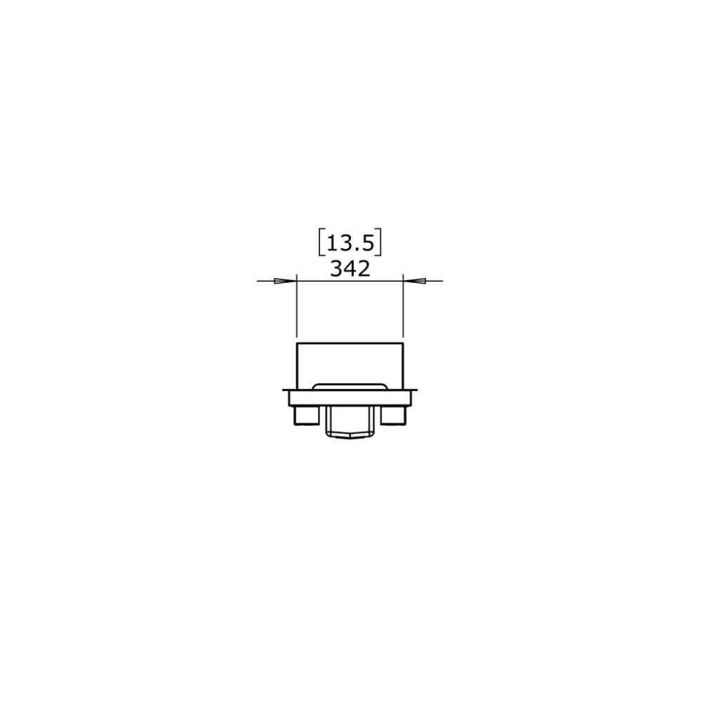 linear 90 ethanol burner kit Technical Drawing Side View