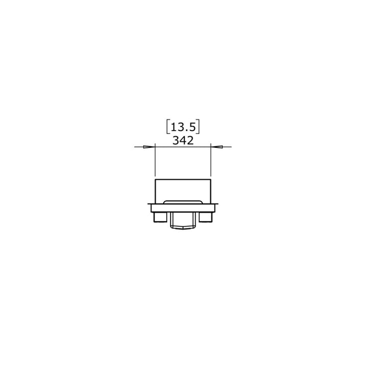 linear 90 ethanol burner kit Technical Drawing Side View