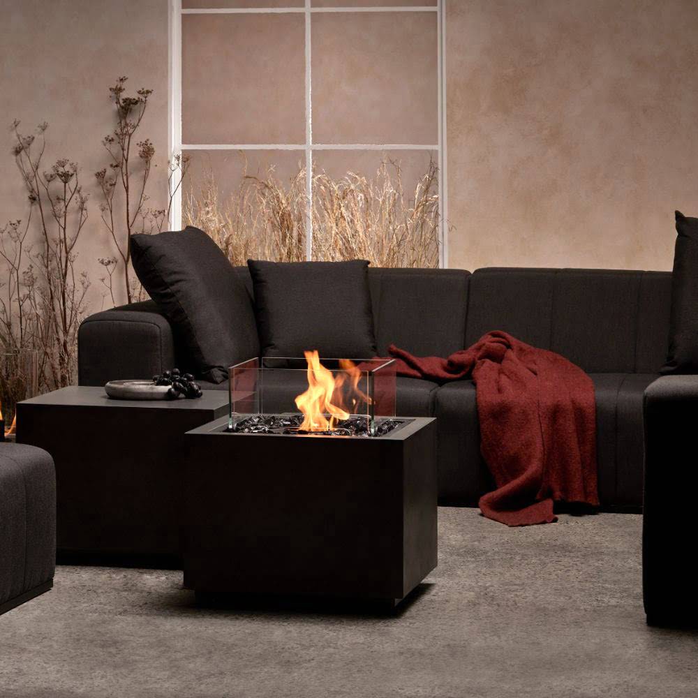 sidecar 24 ethanol fire pit table graphite black sofa