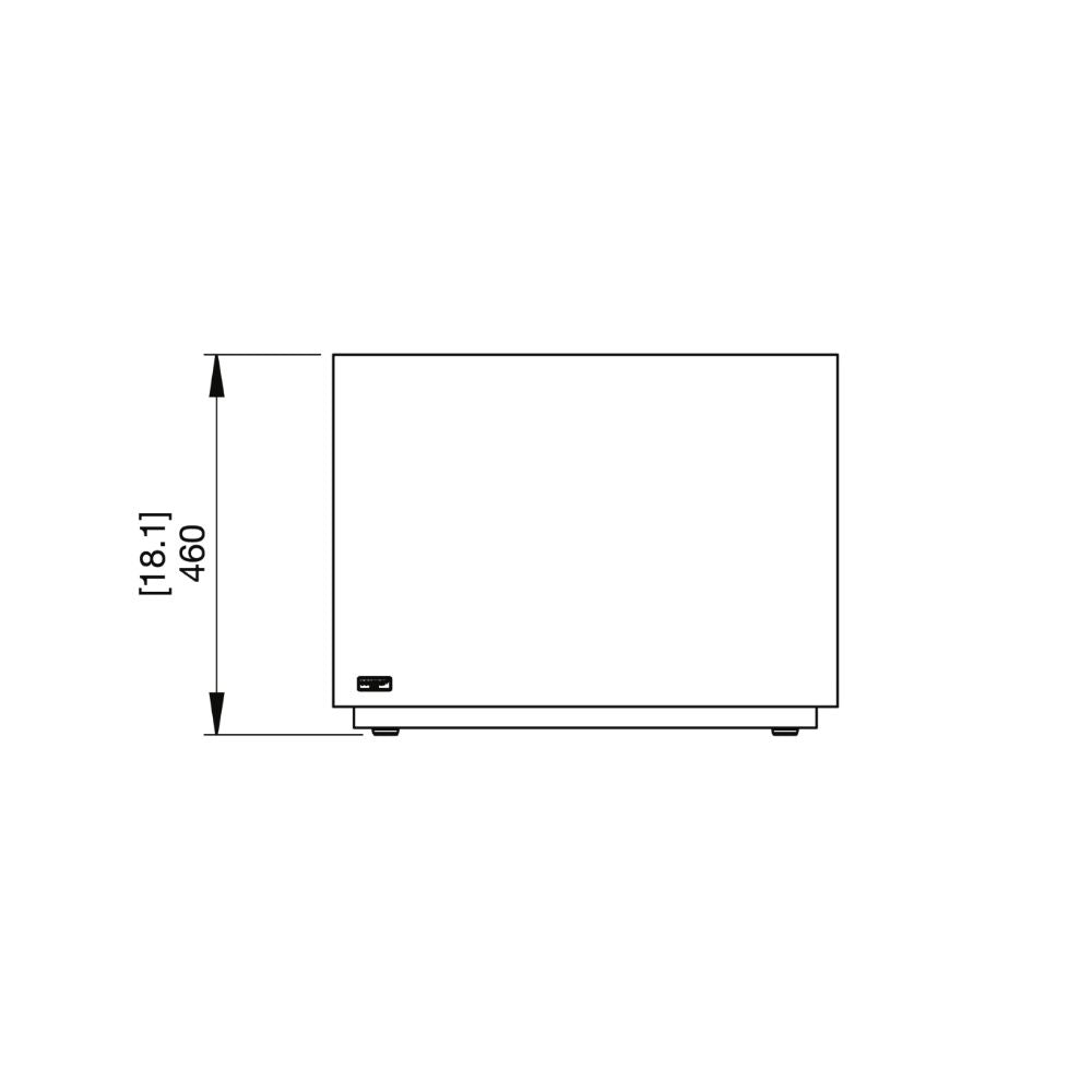 sidecar 24 ethanol fire pit table kit Technical Drawing Side View