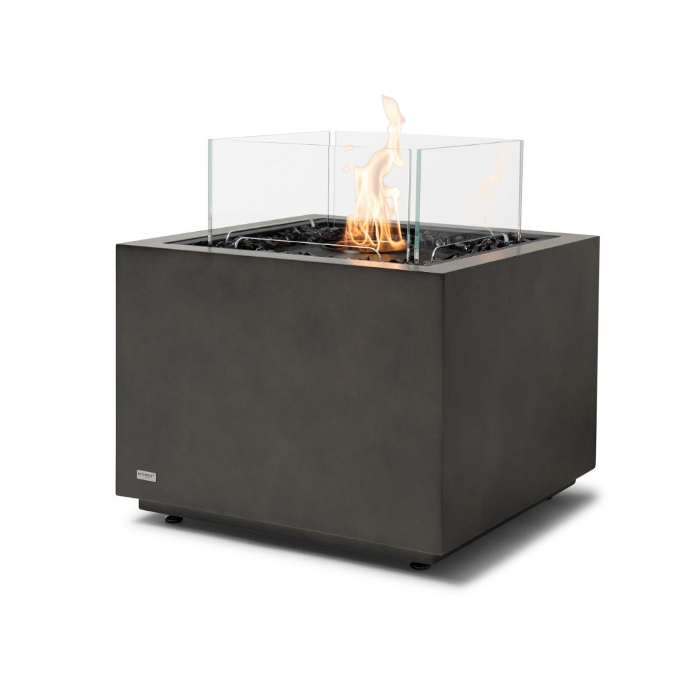 sidecar 24 ethanol fire pit table natural black burner