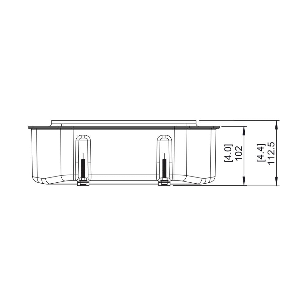 vb2 ethanol burner insert for traditional fireplaces Technical Drawing Front View