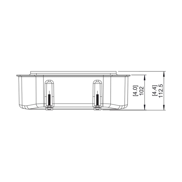 vb2 ethanol burner insert for traditional fireplaces Technical Drawing Front View