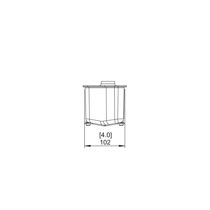 vb2 ethanol burner insert for traditional fireplaces Technical Drawing Side View